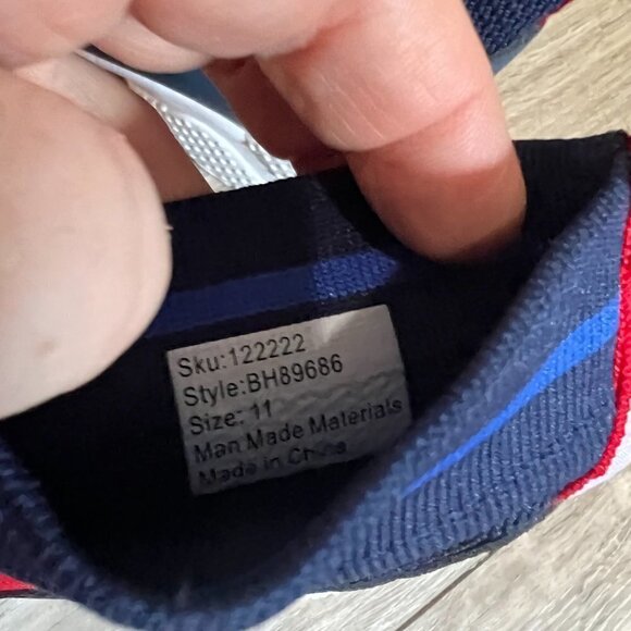 Beverly Hills Polo Club Slip On Sock Top Knit Athletic Sneaker Size 11 Blue New - Picture 4 of 6